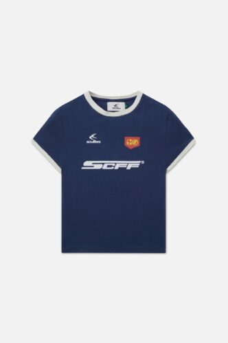 Scuffers Block T-Shirt Dark Blue Front | IF1-91732