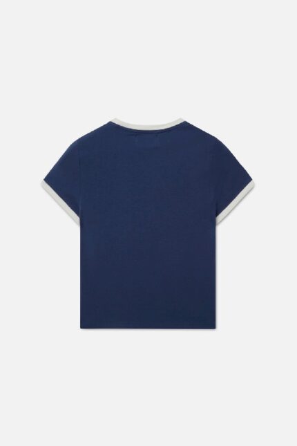 Scuffers Block T-Shirt Dark Blue Backside | IF1-91732