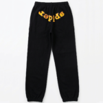 Sp5der Flame Logo Sweatpants Black Yellow