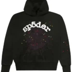 Sp5der Logo Hoodie Sweatshirt Black