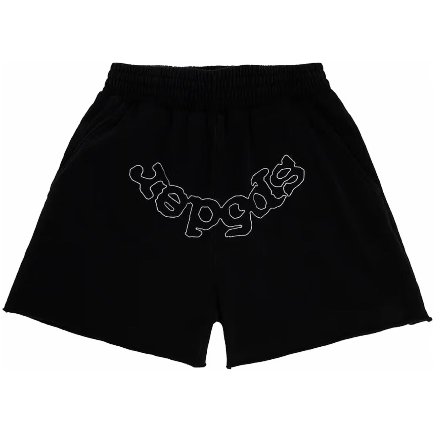 Sp5der-OG-LogoEmbroideredSweatshortBlack.jpg Sp5der OG Logo Embroidered Sweatshort in Black - Image 1