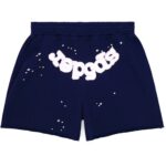 Sp5der OG Web Logo Sweat Short in Navy