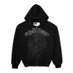 Sp5der OG Web V2 Rhinestone Zip-Up Hoodie