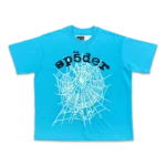 Sp5der OG Web V2 Tee Cyan