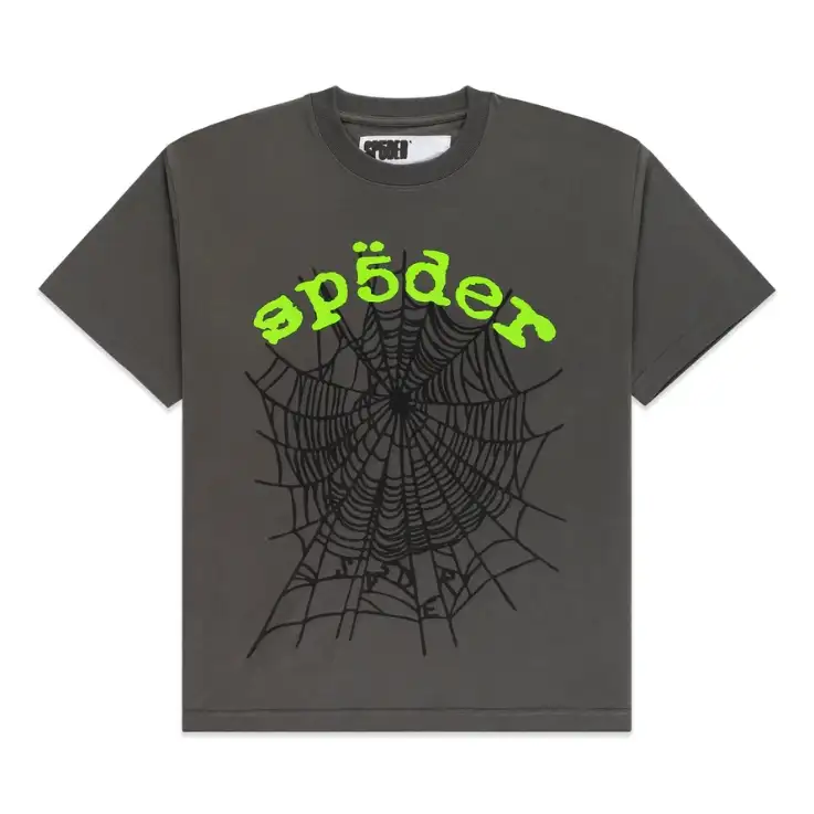 Sp5der-OG-Web-V2-Tee-Slate-Grey-1.webp Sp5der OG Web V2 Tee Slate Grey - Image 1