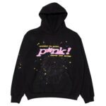 Sp5der P*NK Hoodie Black V2