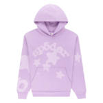 Sp5der Star Pattern Hoodie Purple