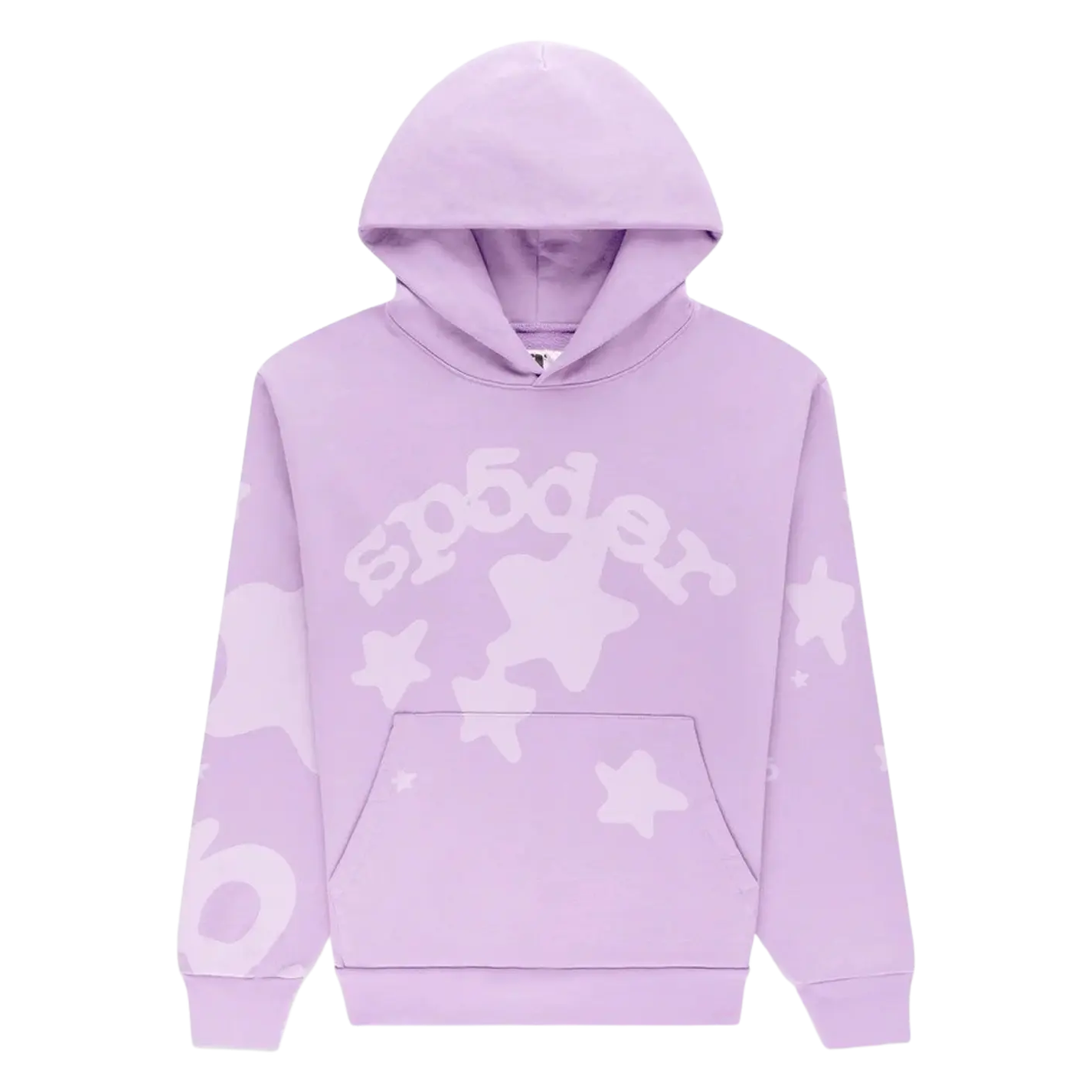 Sp5der-Star-Pattern-Hoodie-Purple.png Sp5der Star Pattern Hoodie Purple - Image 1