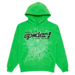 Sp5der Web Graphic Hoodie Green