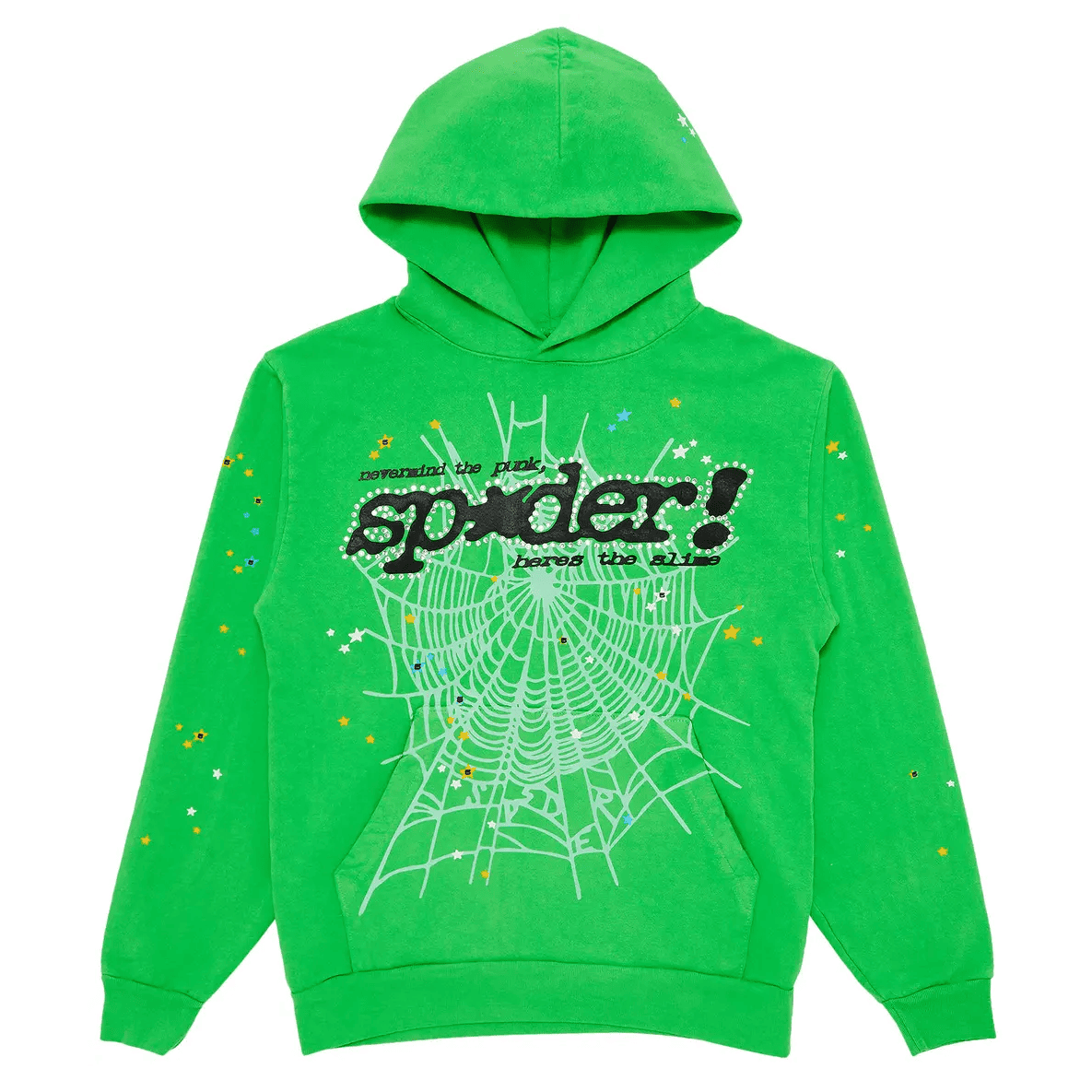Sp5der-Web-Graphic-Hoodie-Green-1.png Sp5der Web Graphic Hoodie Green - Image 1
