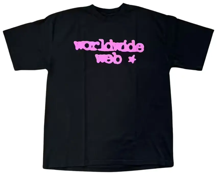 Sp5der-Web-Tee-BlackPink-1.webp Sp5der Web Tee Black/Pink - Image 1