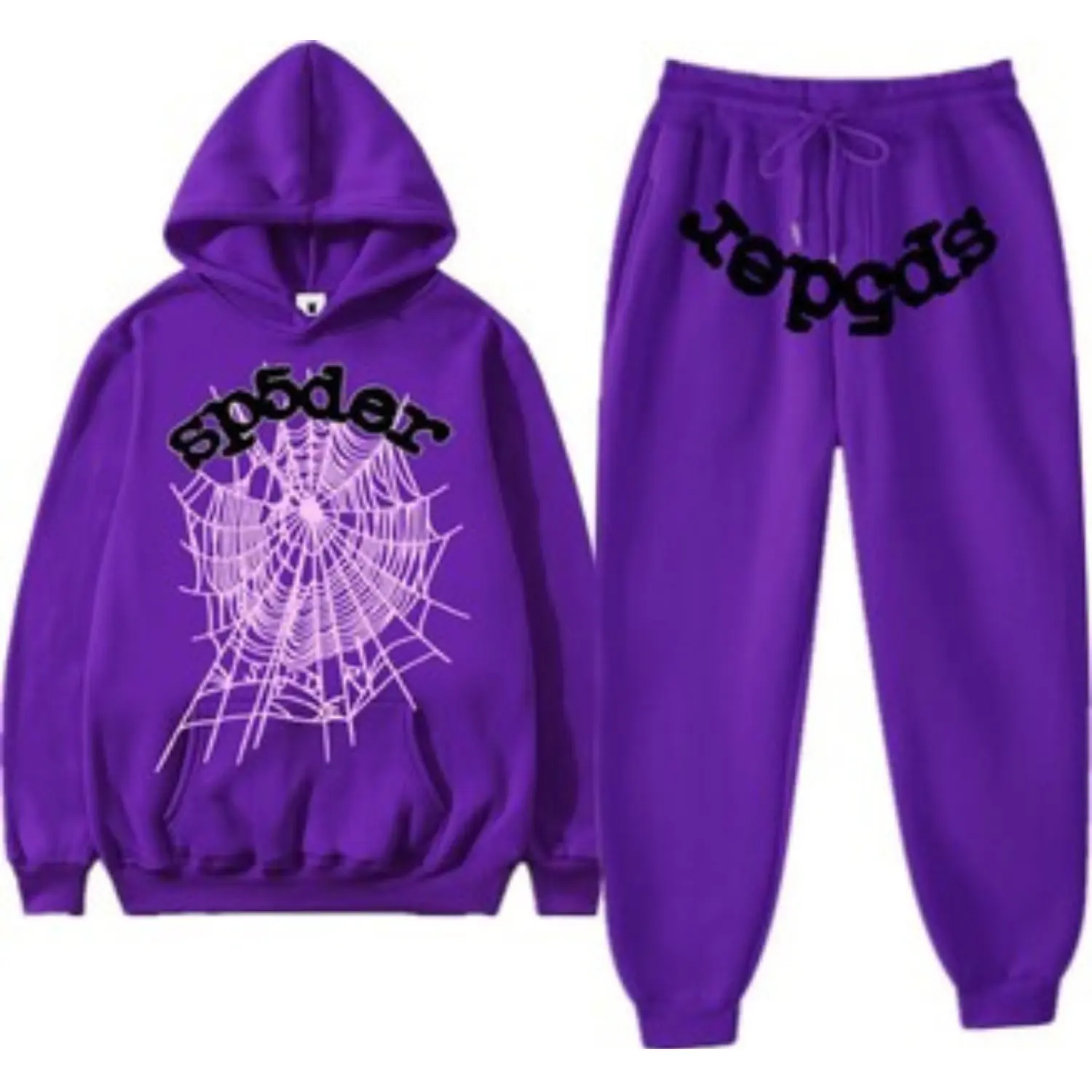 Sp5der-Web-Tracksuit-Purple-1.webp Sp5der Web Tracksuit Purple - Image 1
