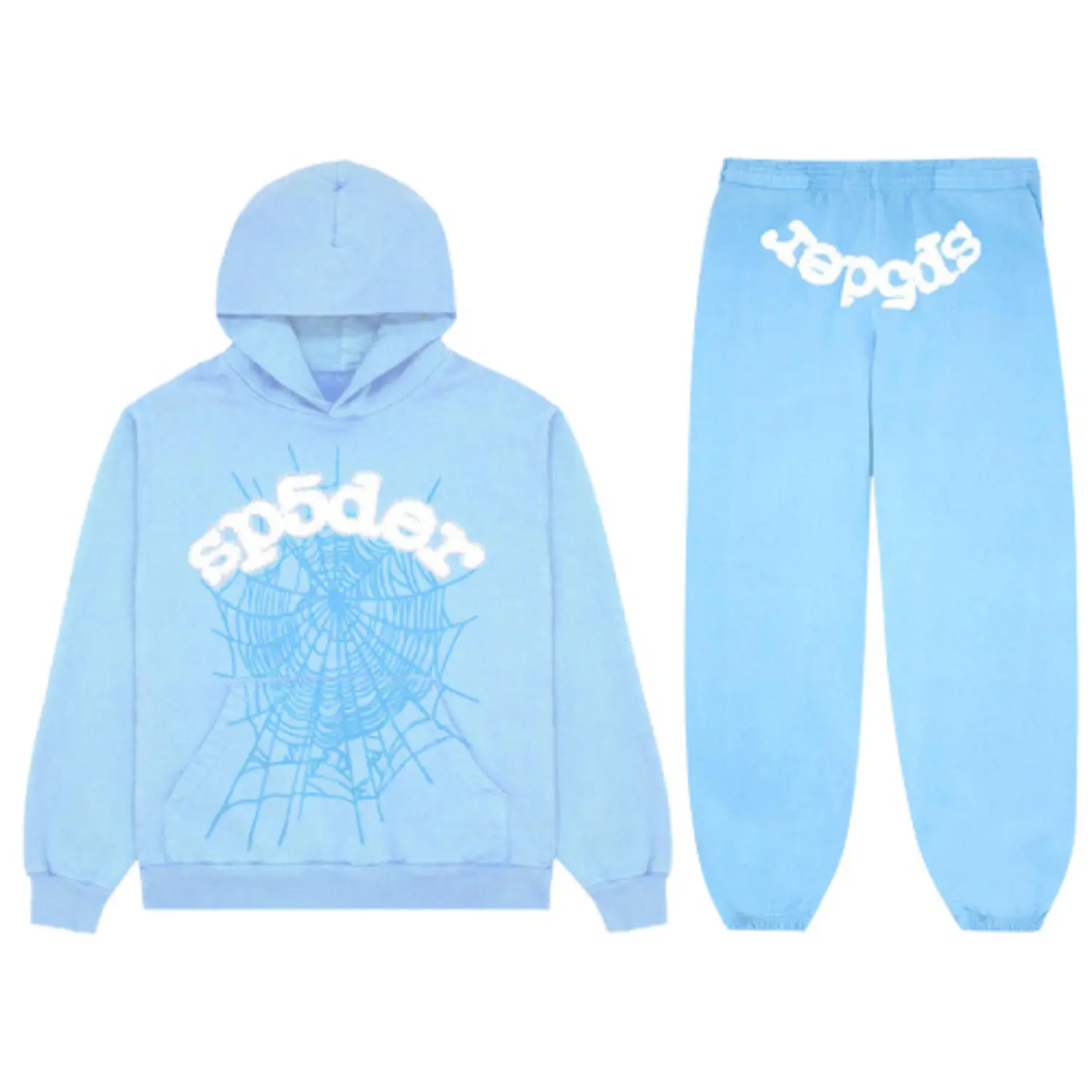 Sp5der-Web-Tracksuit-Sky-Blue-1.webp Sp5der Web Tracksuit Sky Blue - Image 1