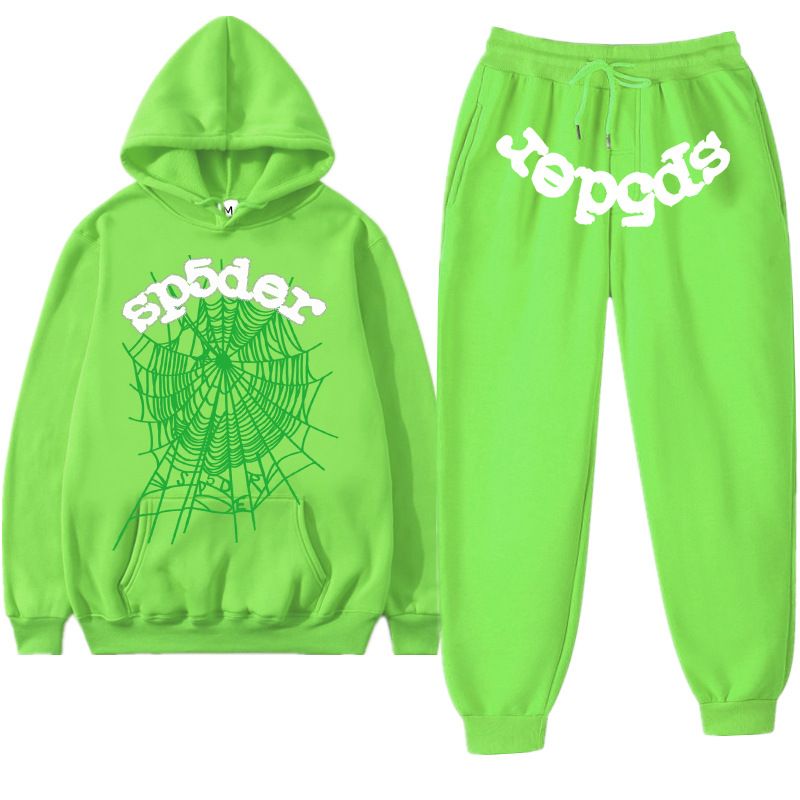 p-41.jpeg Sp5der Web Tracksuit Slime Green - Image 1